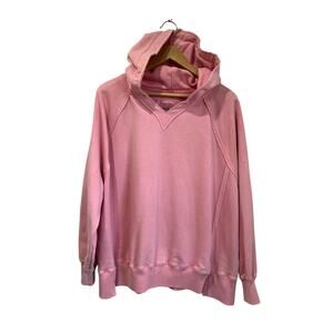 American Eagle Oversized Pink Distressed Sweater Cotton Blend Casual Size Small